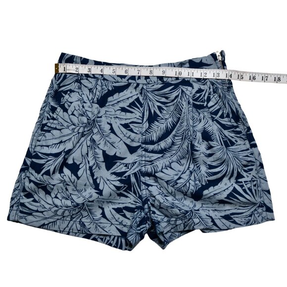 Topshop Women's Blue Tropical Pattern Shorts, size W25 - Picture 5 of 7
